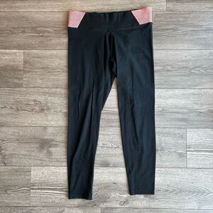PINK Victoria’s Secret Women’s Straight Legging Yoga Pant Black & Pink SZ Large